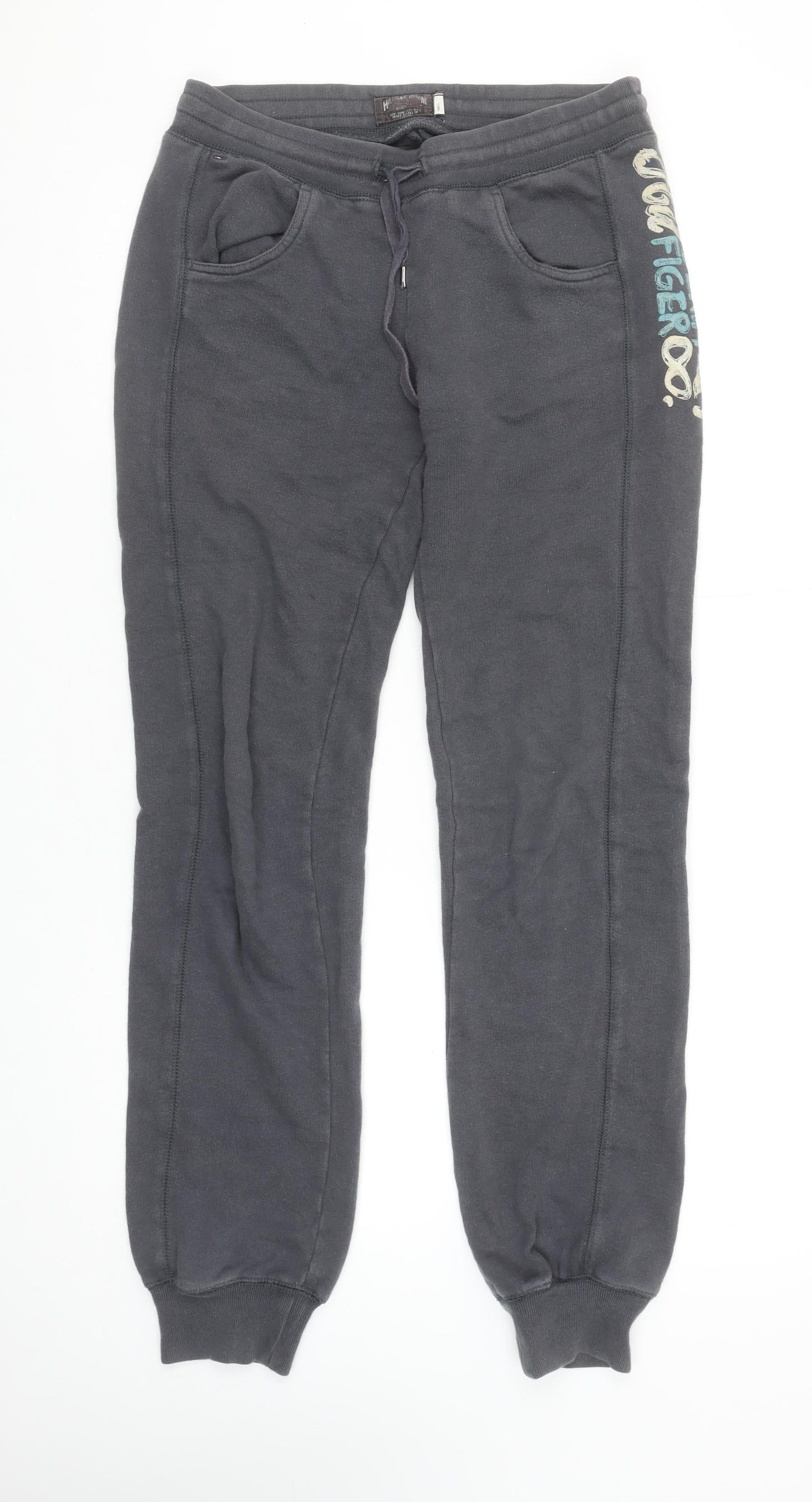 Tommy Hilfiger Men's Black Joggers Small Regular Fit Fleece Sweatpants