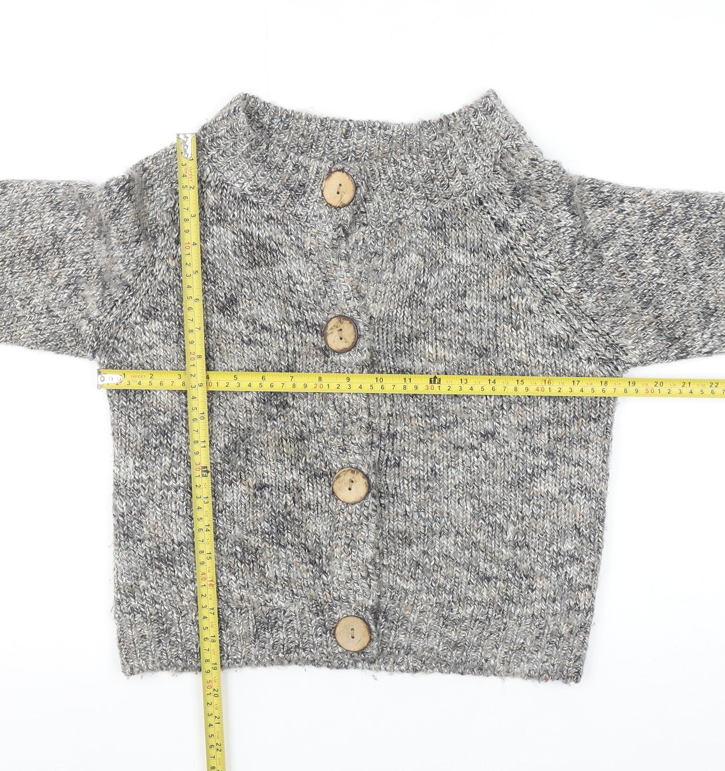 Womens UK Size M Linea Grey Cardigan Jumper