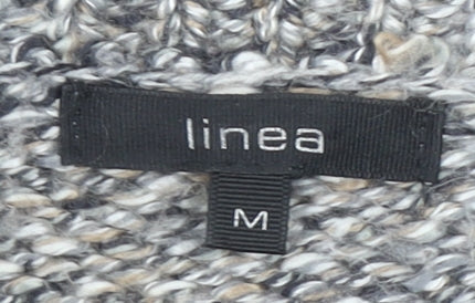 Womens UK Size M Linea Grey Cardigan Jumper
