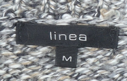 Womens UK Size M Linea Grey Cardigan Jumper