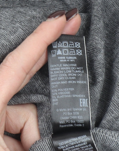 Womens UK Size 6 Marks and Spencer Grey Basic T-Shirt