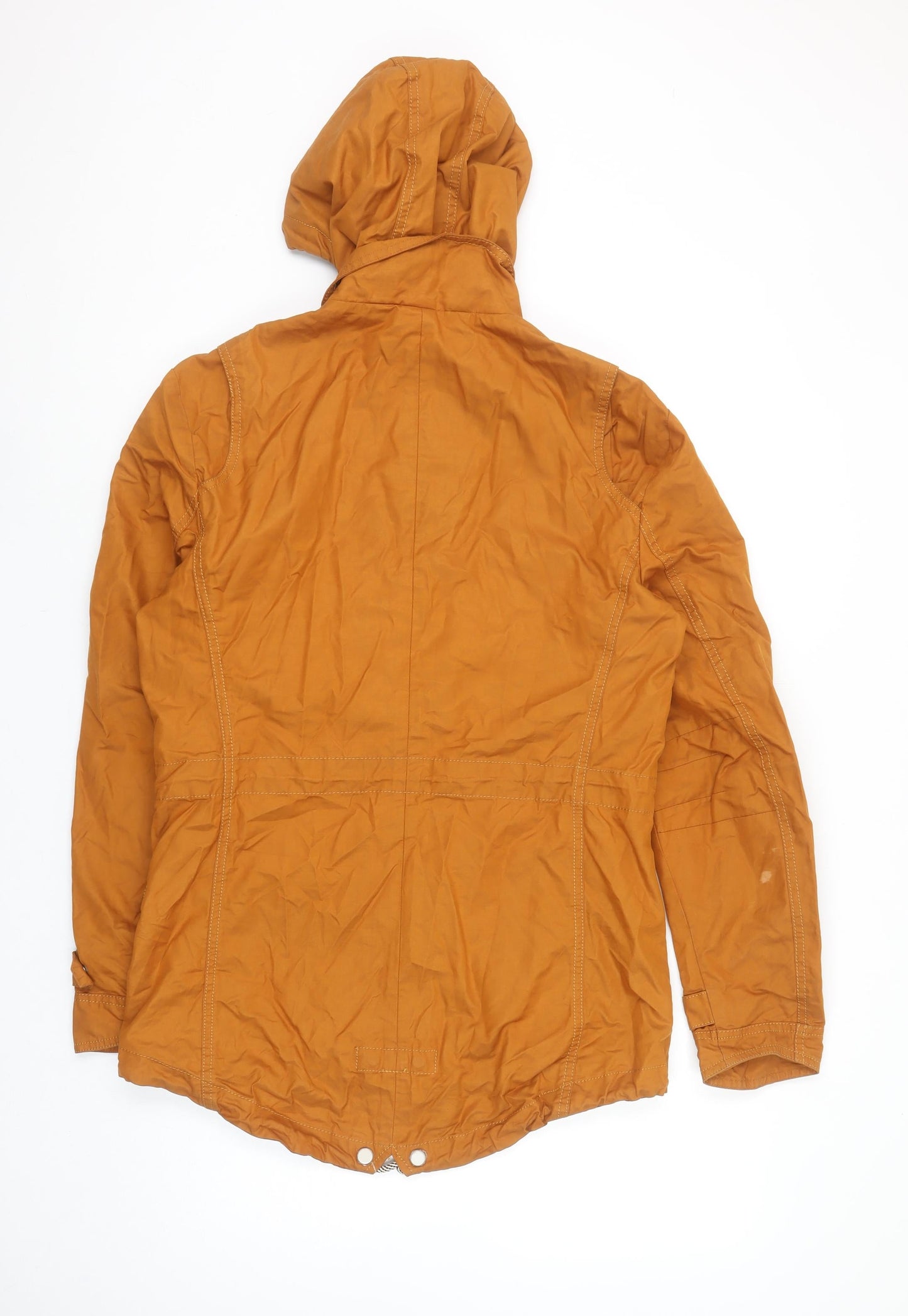 Zara Man Orange Hooded Parka Jacket Men M Casual Outdoor Style