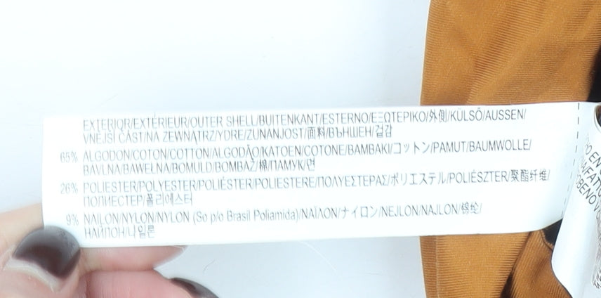 Zara Man Orange Hooded Parka Jacket Men M Casual Outdoor Style