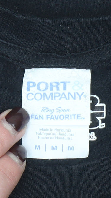 Port & Company Star Wars Mens Black Grogu Graphic T-Shirt Medium