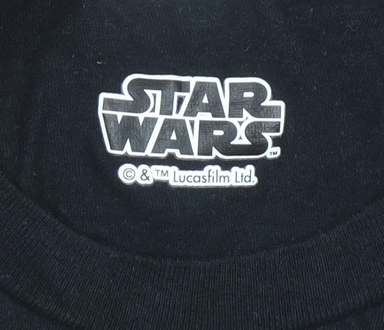 Port & Company Star Wars Mens Black Grogu Graphic T-Shirt Medium