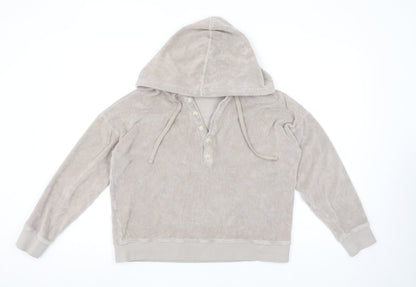 Womens UK Size XS Hush Beige Henley Hoodie