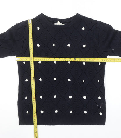 Falmer Heritage Women's Blue Size 10 Knit Argyle Pullover Jumper