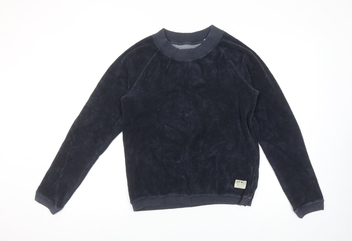 Womens UK Size 12 Jack Wills Blue Pullover Sweatshirt