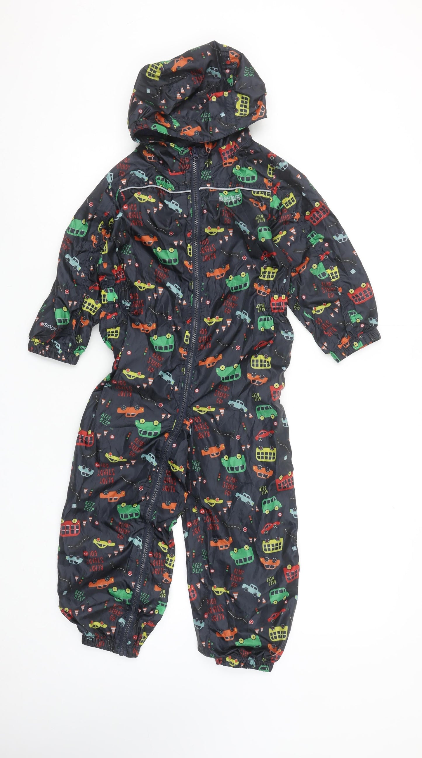 Regatta Boys Multicoloured 6 Years Waterproof Hooded Rain Snowsuit