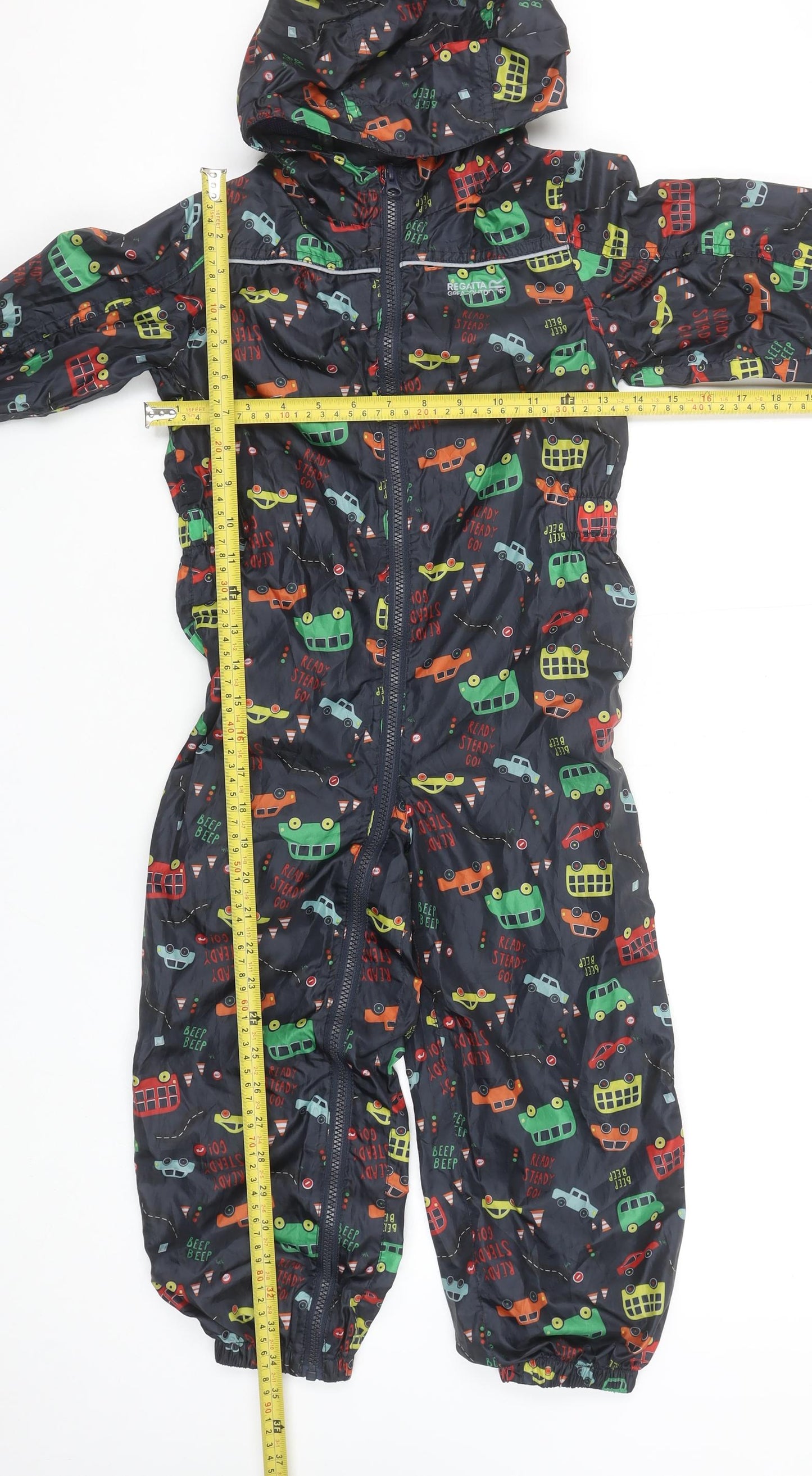 Regatta Boys Multicoloured 6 Years Waterproof Hooded Rain Snowsuit