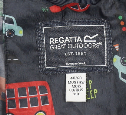 Regatta Boys Multicoloured 6 Years Waterproof Hooded Rain Snowsuit