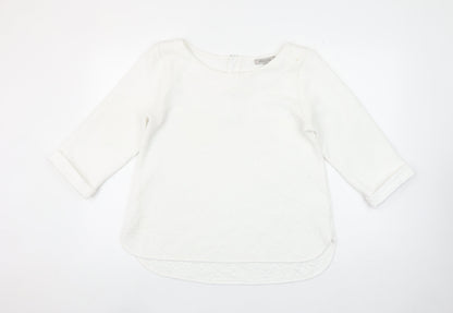 Great Plains Women’s White Quilted Cotton Blend Blouse Size L