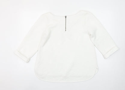 Great Plains Women’s White Quilted Cotton Blend Blouse Size L