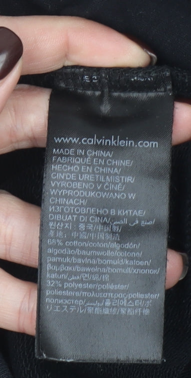 Womens UK Size XS Calvin Klein Jeans Regular Fit Jogger Black Trousers