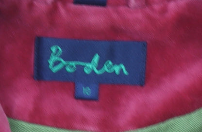 Boden Women Red Velvet Cotton Blazer Jacket Size 10 Regular