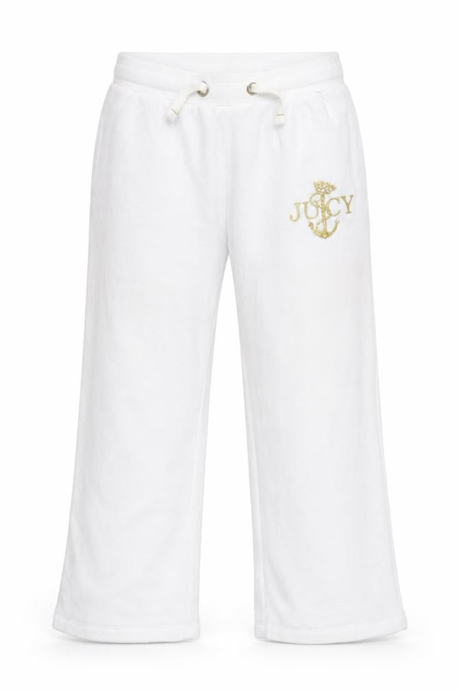 Girls UK Size 8-9 Years Juicy Couture Regular Fit Jogger White Trousers
