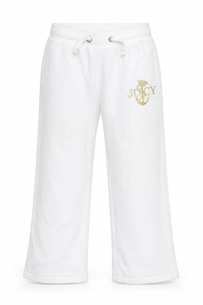 Girls UK Size 8-9 Years Juicy Couture Regular Fit Jogger White Trousers