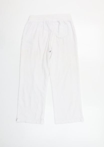 Juicy Couture Girls White Jogger Trousers Size 8/9 Cotton Blend