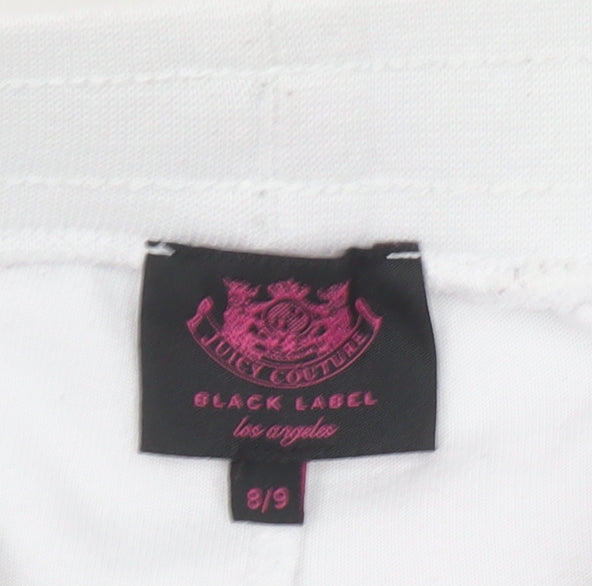 Juicy Couture Girls White Jogger Trousers Size 8/9 Cotton Blend