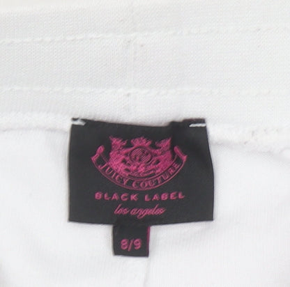 Juicy Couture Girls White Jogger Trousers Size 8/9 Cotton Blend