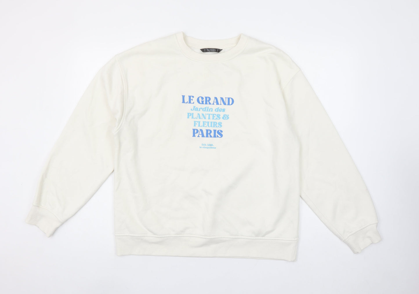 Womens UK Size 12 Dunnes Stores Ivory Pullover Sweatshirt