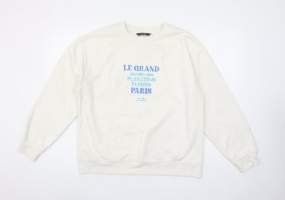 Womens UK Size 12 Dunnes Stores Ivory Pullover Sweatshirt