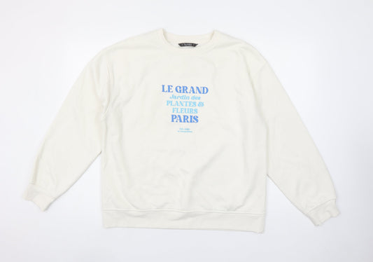 Womens UK Size 12 Dunnes Stores Ivory Pullover Sweatshirt