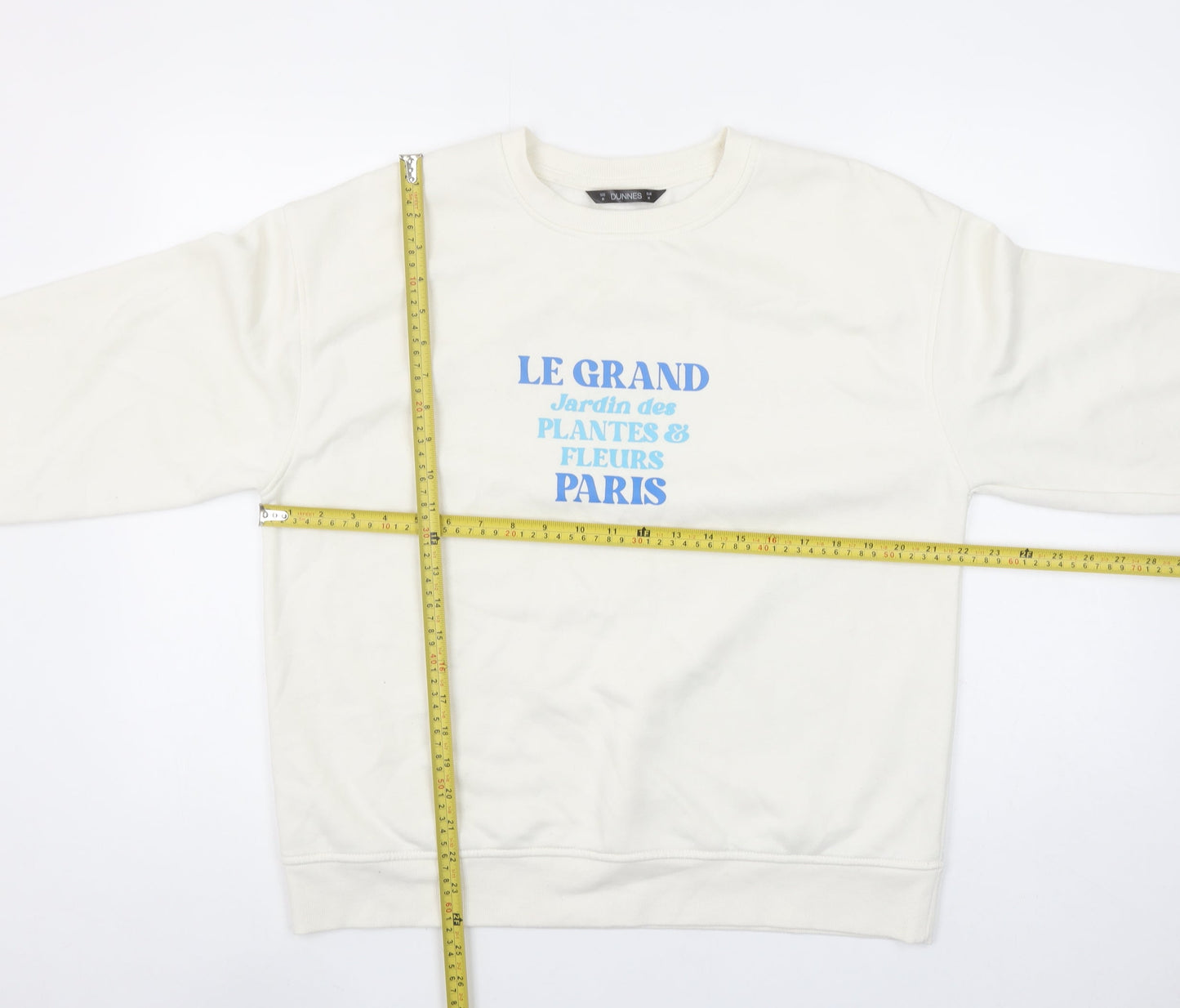 Womens UK Size 12 Dunnes Stores Ivory Pullover Sweatshirt