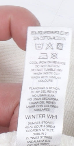 Womens UK Size 12 Dunnes Stores Ivory Pullover Sweatshirt