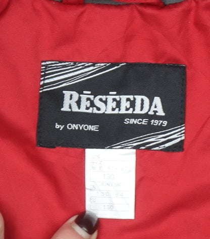 Reseeda Boys Red Varsity Jacket Hooded Lined Water Resistant 10 Years