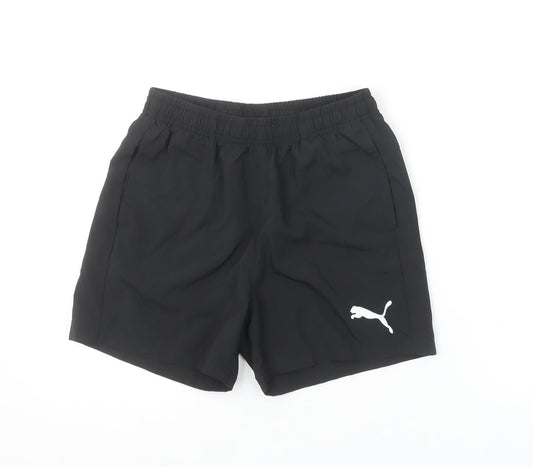 Puma Boys Black 13-14 Years Athletic Activewear Shorts Polyester