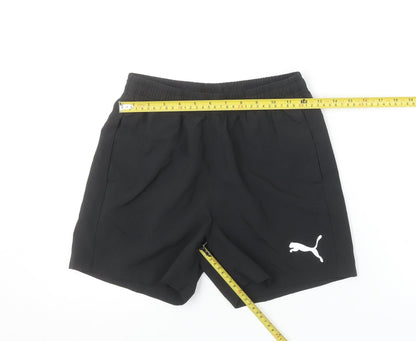 Puma Boys Black 13-14 Years Athletic Activewear Shorts Polyester