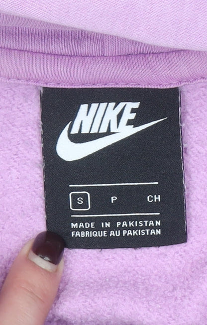 Nike Women’s Purple Pullover Hoodie Small Cotton Blend Sweatshirt