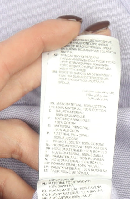 adidas Men's Purple Retro Logo Short Sleeve Cotton T-Shirt Size S