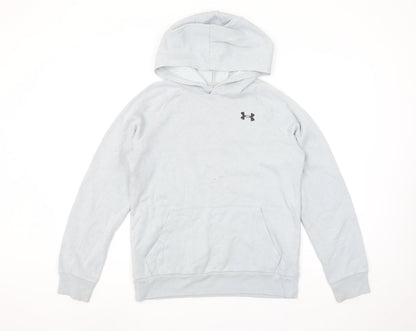 Boys UK Size 14-15 Years Under armour Grey Pullover Hoodie