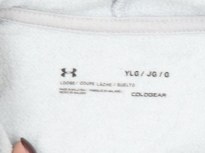 Boys UK Size 14-15 Years Under armour Grey Pullover Hoodie
