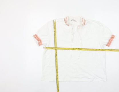 Womens UK Size L Zara White Tunic Blouse