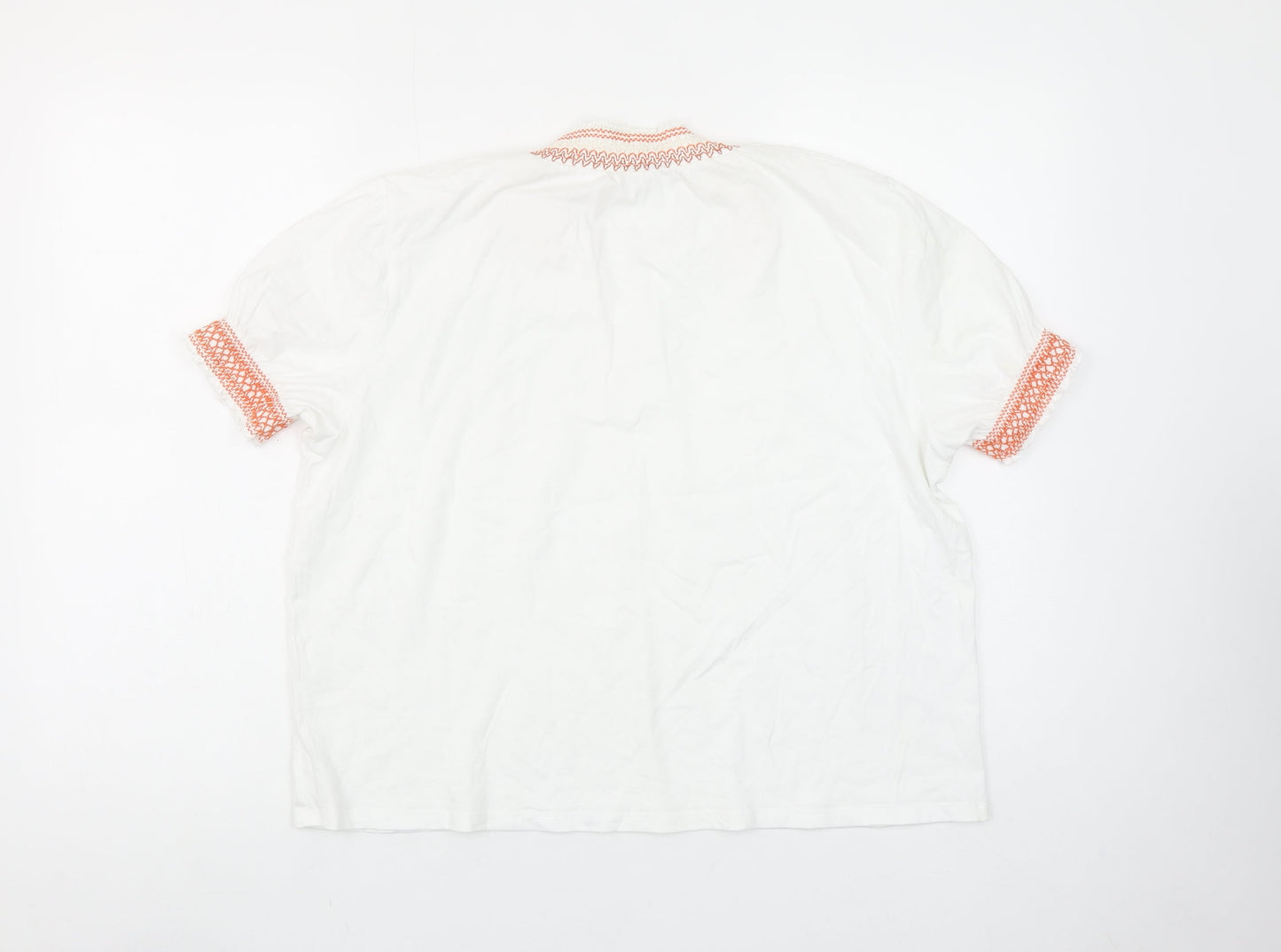 Womens UK Size L Zara White Tunic Blouse