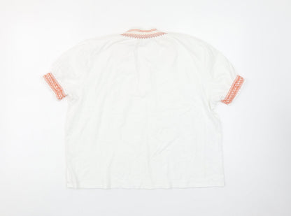 Womens UK Size L Zara White Tunic Blouse