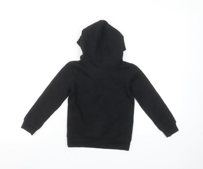 Nike Boys Black Pullover Hoodie 2-3 Years Cotton Blend Graphic Print