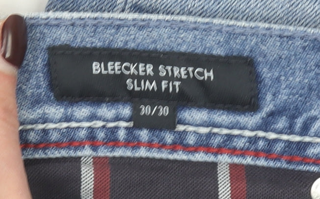 Tommy Hilfiger Men's Blue Slim Fit Stretch Straight Jeans 30/30