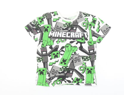 Minecraft Boys 6-7 Years Green Graphic Print Short Sleeve T-Shirt