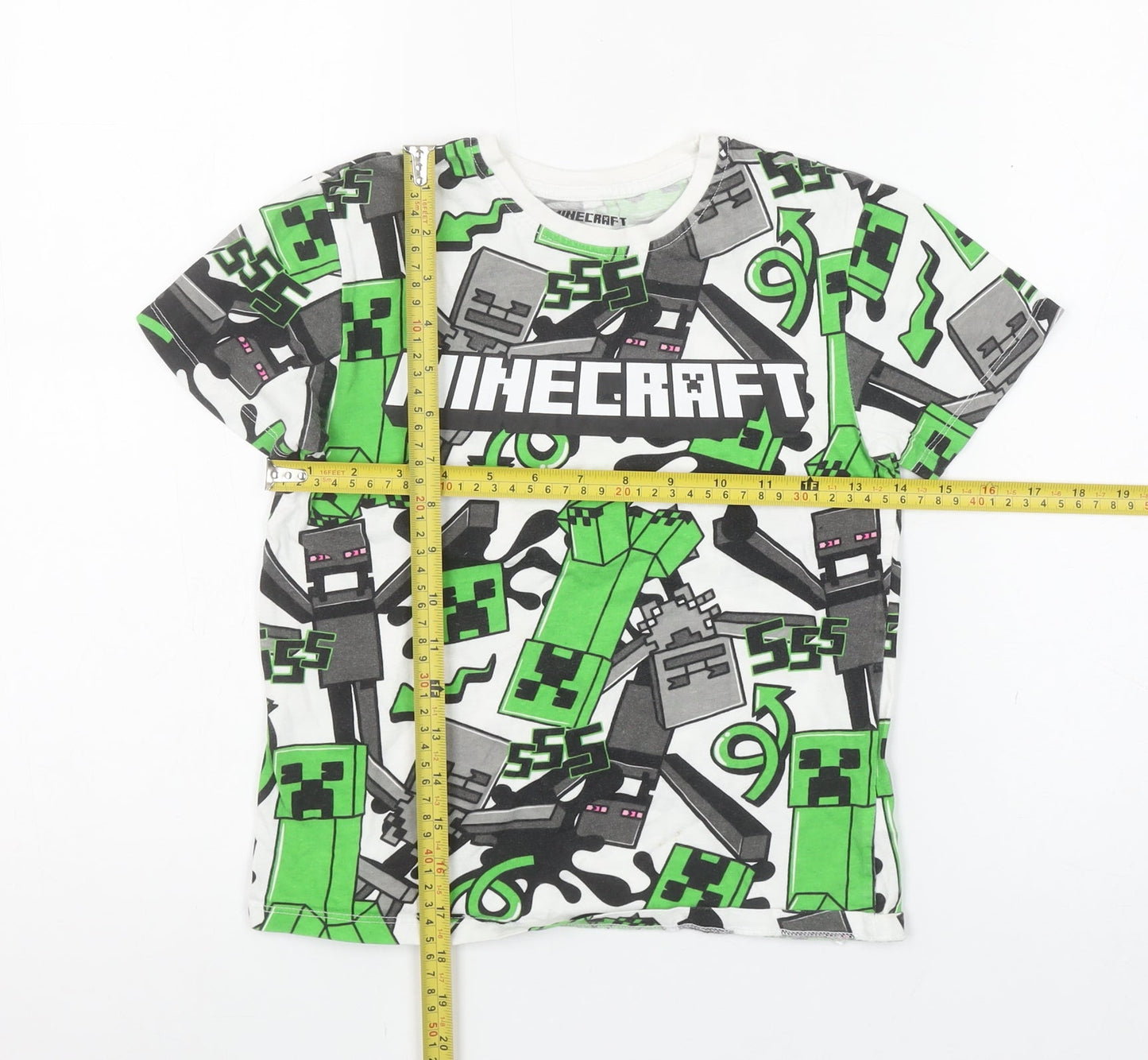 Minecraft Boys 6-7 Years Green Graphic Print Short Sleeve T-Shirt