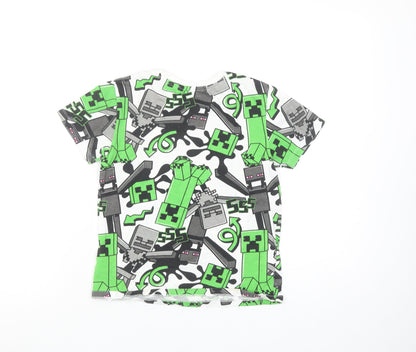 Minecraft Boys 6-7 Years Green Graphic Print Short Sleeve T-Shirt