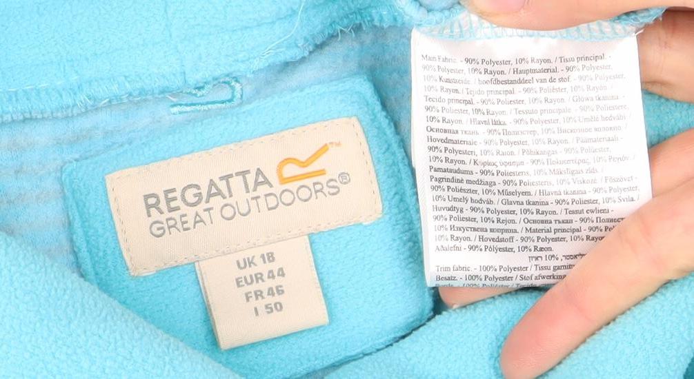 Regatta Women's Blue Pullover Hoodie Size 18 Fleece Lined Outdoor Sweatshirt