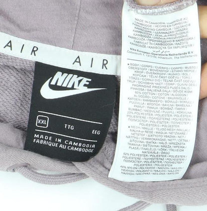 Nike Air Women's Purple Pullover Hoodie Size XL Cotton Blend