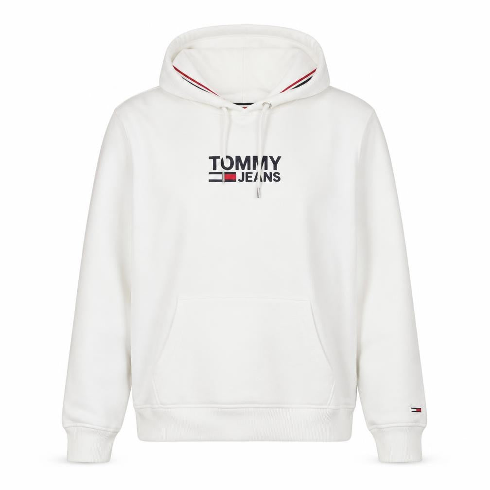 Womens UK Size M Tommy Jeans White Pullover Hoodie