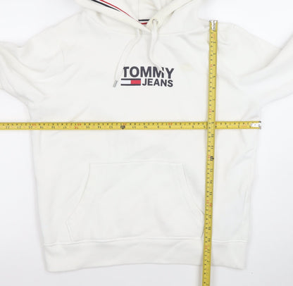 Womens UK Size M Tommy Jeans White Pullover Hoodie