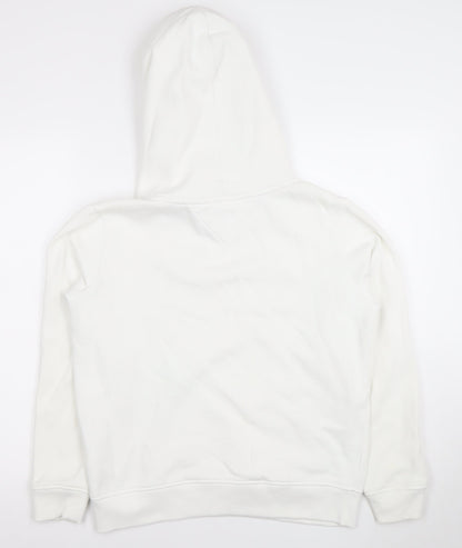 Womens UK Size M Tommy Jeans White Pullover Hoodie