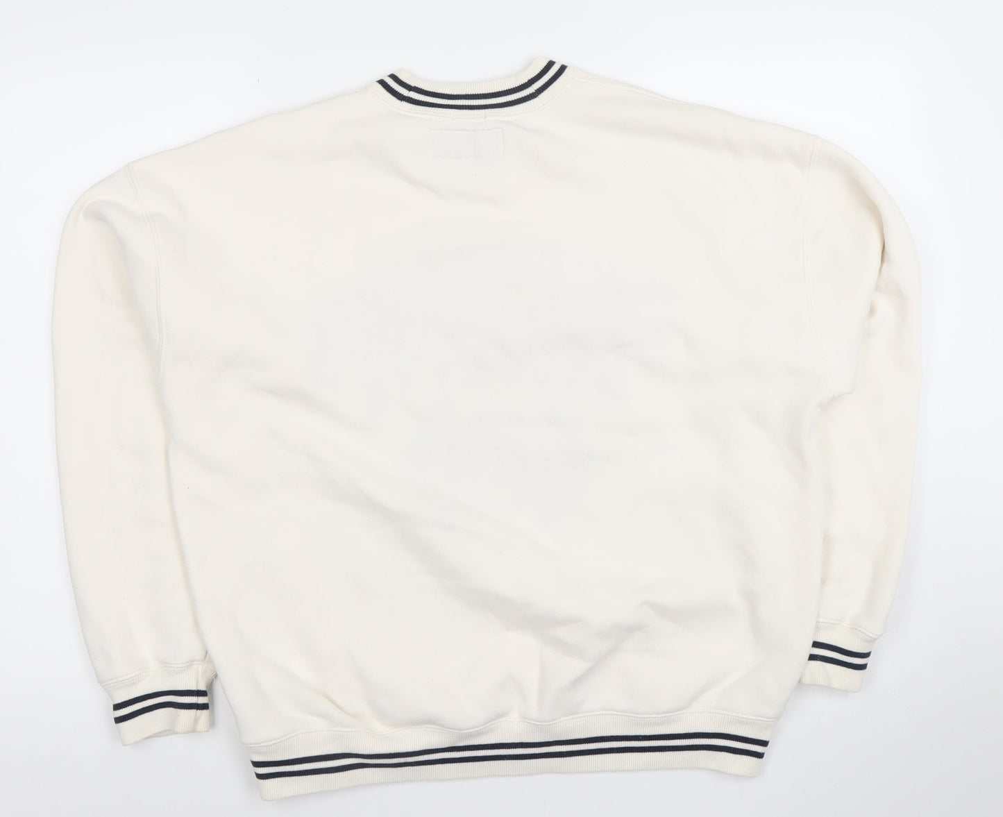 Abercrombie & Fitch Women Ivory Oversized Pullover Sweatshirt S